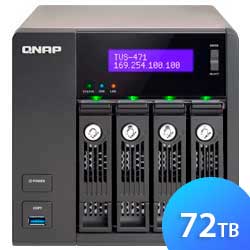 TVS-471 72TB Qnap - NAS RAID 5 p/ 4 HDD/SSD SATA