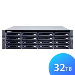 TS-1683XU-RP 32TB Qnap - NAS Storage 16 baias para discos SSD SATA