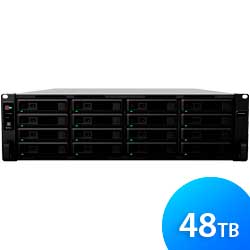 RS2818RP+ 48TB Synology - NAS Storage 16 baias Rackstation SATA