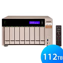 Server NAS 8 baias TVS-873 112TB