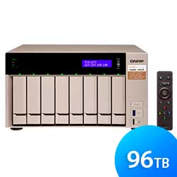 Server NAS 8 baias TVS-873 96TB