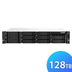 TS-873AeU 128TB Qnap - Servidor NAS 8 Baias p/ HDD SATA e SSD