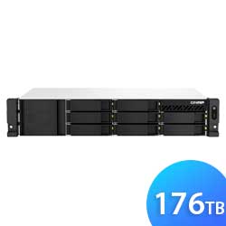 TS-873AeU 176TB Qnap - Servidor NAS 8 Baias p/ HDD SATA e SSD