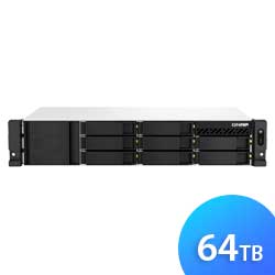 TS-873AeU 64TB Qnap - Servidor NAS 8 Baias p/ HDD SATA e SSD