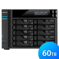 AS6210T 60TB Asustor - 10 Bay NAS Storage Server SATA