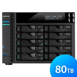 AS6210T 80TB Asustor - 10 Bay NAS Storage p/ Hard Disks SATA