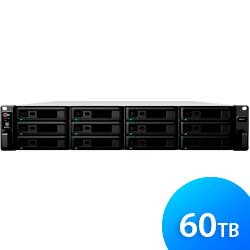 RS2418RP+ 60TB Synology - Storage NAS 12 baias Rackstation SATA