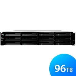 RS3614RPxs 96TB Synology - Servidor NAS rackmount 12 baias Rackstation SATA