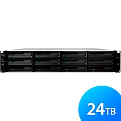 RS3617xs 24TB Synology - Storage NAS 12 Bay Diskstation SATA