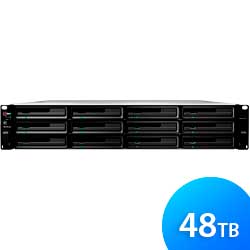 RS3617xs 48TB Synology - Storage NAS 12 Bay Rackstation SATA