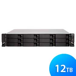 TS-1273U 12TB Qnap - Storage NAS 12 baias rackmount p/ HDD/SSD SATA