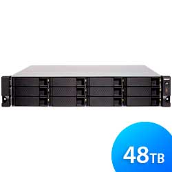 TS-1283XU-RP 48TB Qnap - Storage NAS 12 baias rackmount SATA