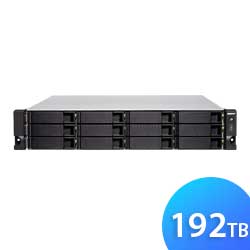 TS-1283XU-RP 192TB Qnap - Storage NAS 12 baias rackmount SATA