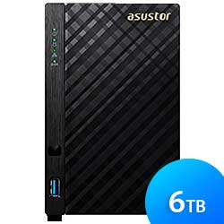 AS1002T v2 6TB Asustor - Storage Server NAS 2 baias SATA