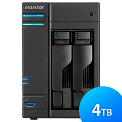 AS6102T 4TB Asustor - NAS Storage 2 bay p/ Hard Drives SATA