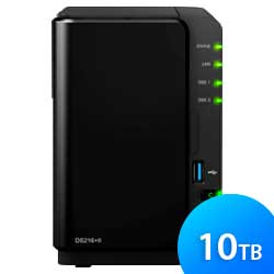 Storage NAS 2 baias - Synology DS216+II 10TB