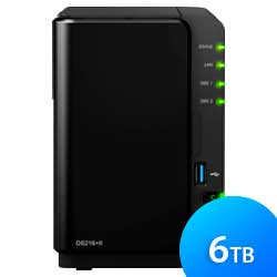 Storage NAS 2 baias DS216+II 6TB