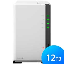 DS216j Synology DiskStation - Servidor NAS 2 Baias até 12TB