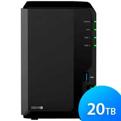 DS218+ Synology DiskStation - Storage NAS 2 Baias até 20TB