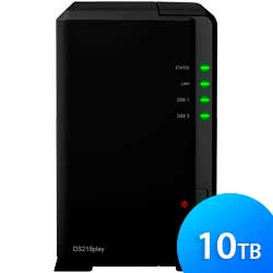 DS218play Synology DiskStation - Storage NAS 2 baias até 10TB