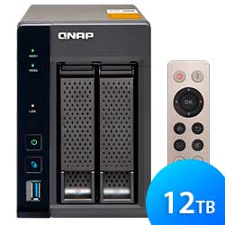 TS-253A 12TB Qnap - Storage NAS 2 baias p/ hard disks SATA