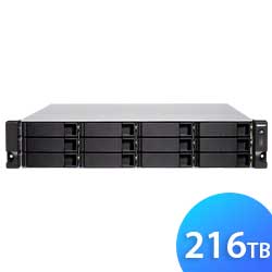 TS-1283XU-RP 216TB Qnap - Storage NAS 12 baias rackmount SATA