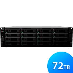RS2818RP+ 72TB Synology - NAS server 16 baias p/ HDD SATA