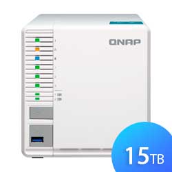 TS-351 15TB Qnap - Storage NAS com 3 baias easy-swappable, RAID 0/1/5