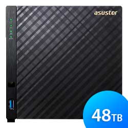 AS1004T 48TB Asustor - Storage 4-Bay NAS para Hard Disks SATA