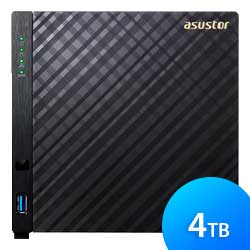 AS1004T 4TB Asustor - 4-Bay NAS Storage para hard disks SATA 