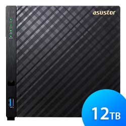 AS3104T 12TB Asustor - Storage NAS Desktop 4 baias p/ Discos SATA