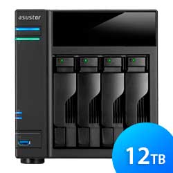 AS6104T 12TB Asustor - Storage NAS 4 bay p/ Drives SATA