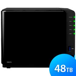 DS416 48TB Synology - Servidor NAS p/ 4 hard disks Diskstation SATA