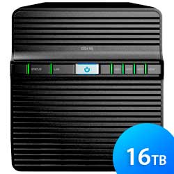 Storage NAS 4 baias Diskstation - Synology DS416J 16TB