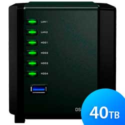 DS416slim Synology DiskStation - Servidor de dados 40TB para Hard Drives SATA 