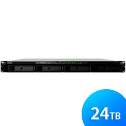 RS818+ 24TB Synology - NAS storage 4 baias Rackstation SATA