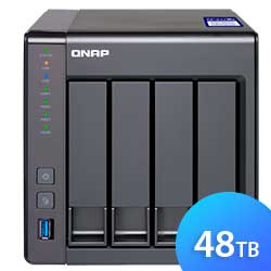 Qnap TS-431X2 56TB - Storage NAS 4 baias hot-swappable