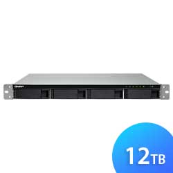 TS-431XeU 12TB Qnap - Storage NAS 4 baias Rackmount p/ HDD SATA