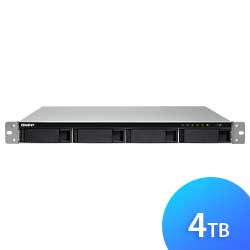 TS-431XeU 4TB Qnap - Storage NAS 4 baias Rackmount p/ HDD SATA