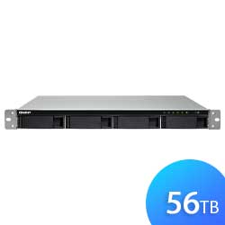 TS-431XeU 56TB Qnap - Storage NAS 4 baias Rackmount p/ HDD SATA