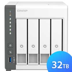 TS-433 32TB Qnap - Storage NAS 4 Baias p/ HDD SATA