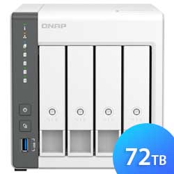 TS-433 72TB Qnap - Storage NAS 4 Baias p/ HDD SATA