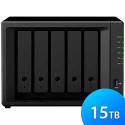 Storage NAS 5 baias Diskstation - Synology DS1019+ 15TB