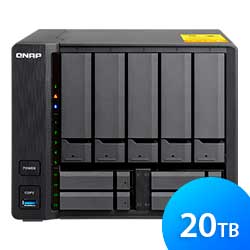 Storage NAS 5 baias HDD/SDD SATA - TS-932X 20TB Qnap