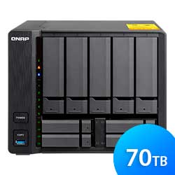 TS-932X 70TB Qnap - Storage NAS 5 baias HDD SSD SATA e LAN 10GbE