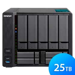 TVS-951X 25TB Qnap - Storage NAS e Servidor de Mídia 10GbE e HDMI 4K