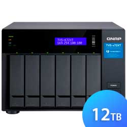 Storage NAS 6 baias TVS-672XT 12TB