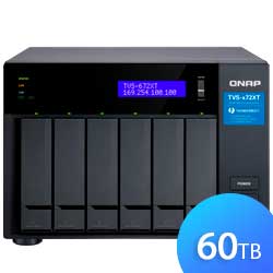 Storage NAS 6 baias TVS-672XT 60TB