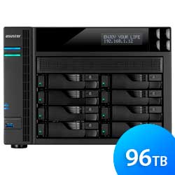 AS7008T 96TB Asustor - Storage Server NAS 8 baias p/ HDD SATA 