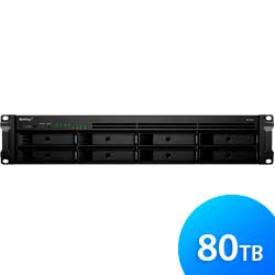 RS1219+ 80TB Synology - Storage NAS 8 baias Rackstation SATA